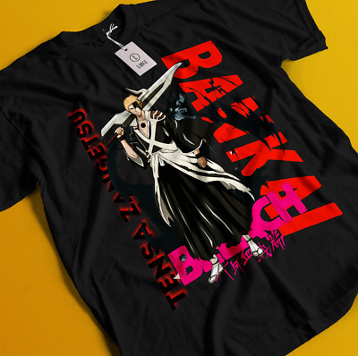 Bleach Anime Tshirt Ichigo Bankai T-Shirt Aizen Yhwach Tee Zaraki Kenpachi Shirt