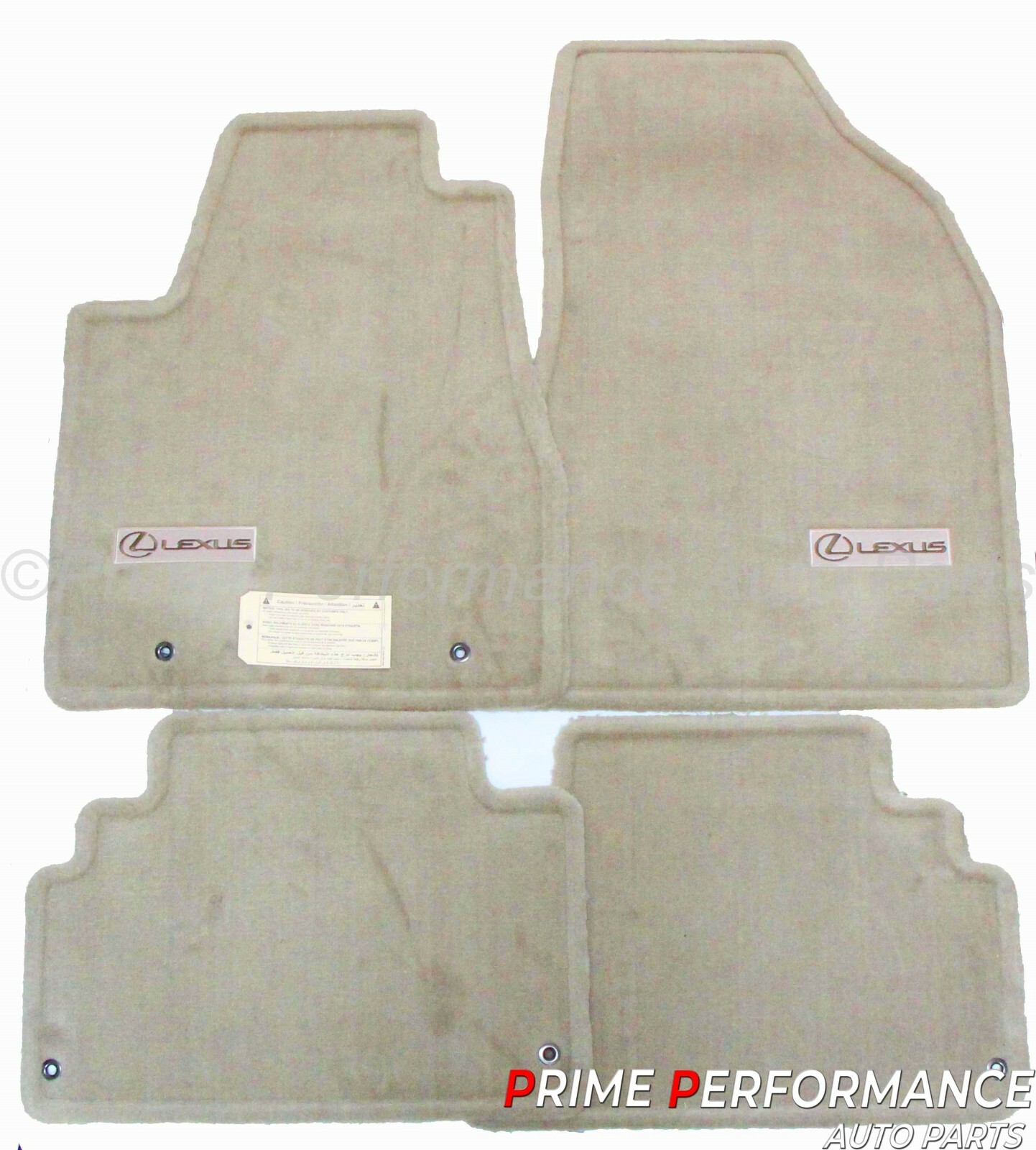 Lexus RX330 RX350 20042009 Ivory Carpet Floor Mat Set Genuine PT206