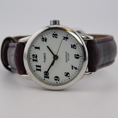 Timex Indiglo Genuine Leather Quartz Analog Women's Watch New Battery