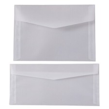 50PCS Translucent Envelopes 10.5x22cm, 12.5x17.6cm Envelopes for Wedding Party