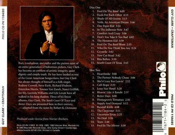 CD Guy Clark - Craftsman (2-CD) - Bild 2 von 4