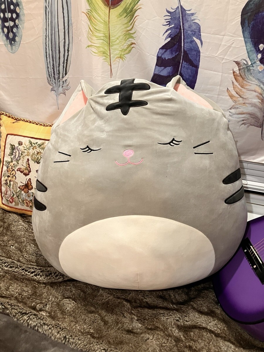 Squishmallow Tally The Grey Gray Cat 24 inch JUMBO Plush Toy RARE EUC!