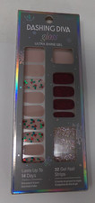 NIB-Dashing Diva Gloss Ultra Shine Gel Nail Strips 32 Ct. (Holly)wood-Pink/Red
