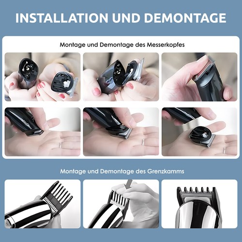 Haarschneidemaschine Haarschneider Profi Trimmer Rasierer Bart Clipper Hair Akku - Bild 12 von 18