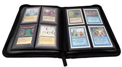 Premium Pro-Player Álbum De Cartas Con Cremallera – 4 Bolsillos Por Página, 20 Páginas (160 Cartas) – Forrado En Púrpura, Con Cierre De Cremallera – Ideal Para MTG, Pokémon Y Yu-Gi-Oh!