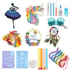 Paper Quilling Kit for Beginners DIY Craft Kit Paper Filigree Kit with 5 Diff...