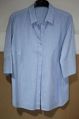 Day like women's shirt blouse 100% cotton shirt blouse size 44 blue women's clothing