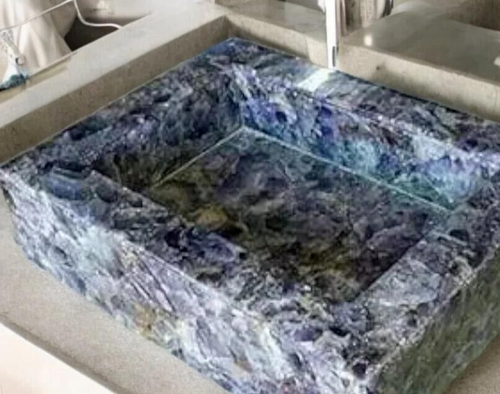 Amethyst Stone Sink,Luxury Bathroom & Kitchen Decor Wash Basin, Bathroom Decors - Picture 3 of 6