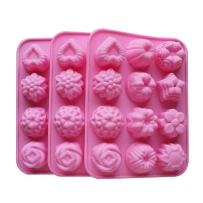 Silicone Bakeware Mold For cake chocolate Jelly Pudding Dessert Molds 12 Holes W