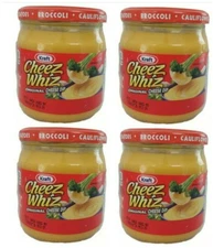 (4 JARS/15oz) KRAFT CHEEZ WHIZ Jar ORIGINAL Cheez-Whiz CHEESE DIP