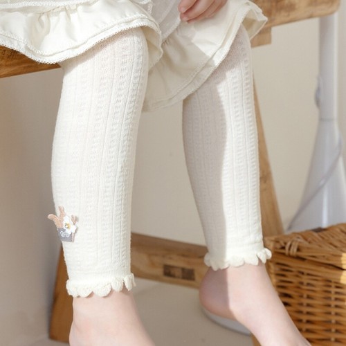 Cotton Leggings for Little Girls Lightweight Stretchy Design Baby Tights Soft - Picture 3 of 27