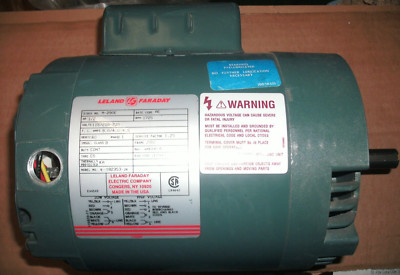 LELAND FARADAY M-290E 1/2 HP 115/208-230 VAC 1725 RPM J56C FRAME MOTOR