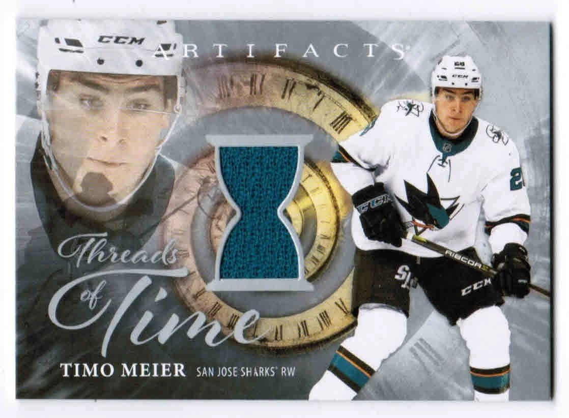 25/26 2025 UPPER DECK ARTIFACTS TIMO MEIER TT-TM THREADS OF TIME JERSEY SHARKS