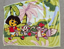 Nickelodeon Dora the Explorer Boots Tico Jungle Mink Plush Toddler Throw Blanket