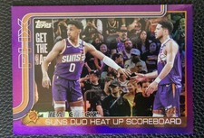 2025-26 Topps Flagship Heat Check Suns Duo Heat Up Scoreboard Purple /250 #294