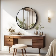 Round Bathroom Wall Mirror Bedroom Living Room Makeup Dressing Circle Mirror