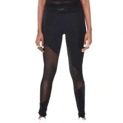 NWT LAPP black mesh high waisted legging sz large