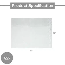 6" x 9" Packing List Envelopes Enclosed Self Adhesive Shipping Labels 1000 Pcs