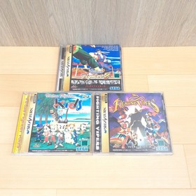 SEGA Saturn Console Bundle w/ Arcade Stick Controller & 6 Games Tested JP