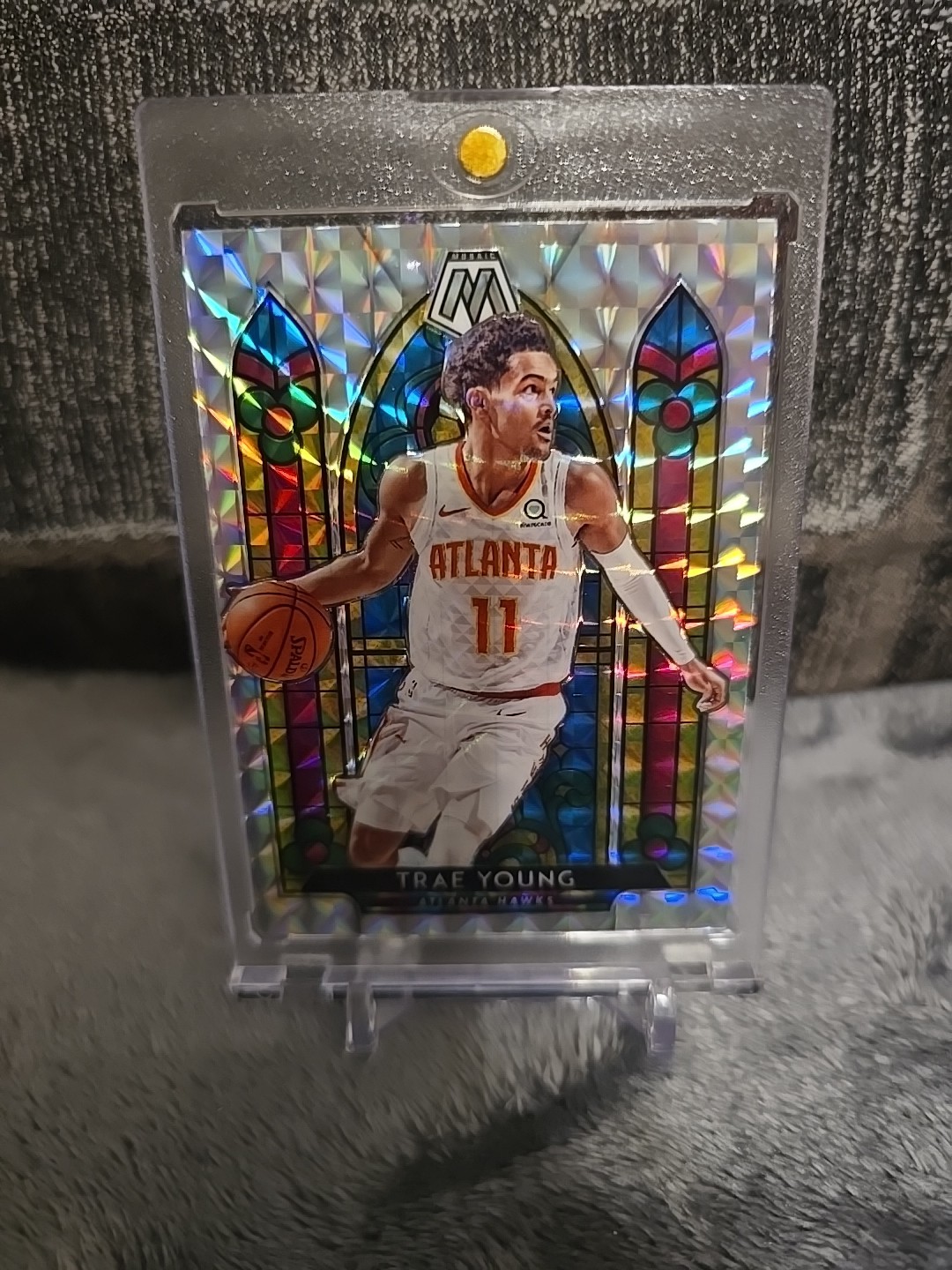2019-20 Panini Mosaic - Stained Glass Trae Young #4