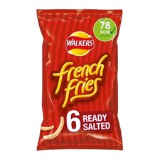 Walkers French Fries Ready Salted Multipack Snacks Crisps 6x18g