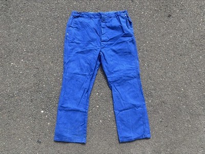 w39-41'' One-wash Vintage LE LABOURER French Blue Work Pants Made in France