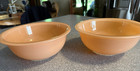 SET of 2 PYREX Mixing Bowls 8" Salmon Orange Clear Ribbed Bottom #323 1. 5L — photo 3