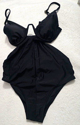 Underwire Twist-Front One Piece Maternity Swimsuit Isabel by Ingrid NWT $40 S