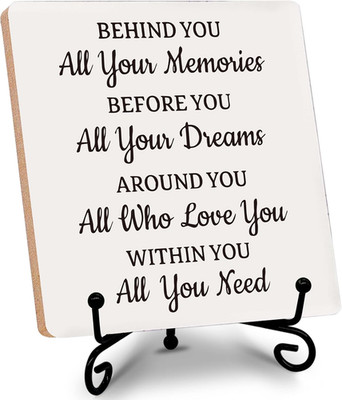 Desk Decorations, Wood Plaque, Motivational Gifts for Friends, BFF, Family, Chil