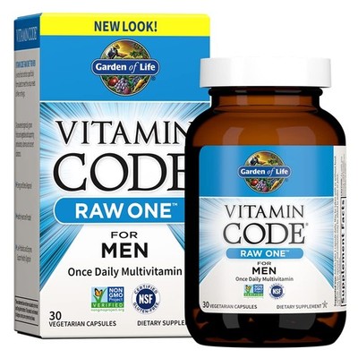 Garden of Life Vitamin Code Raw One for Men, Once Daily Multivitamin, 30