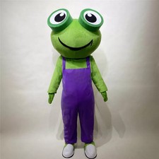 Halloween Frog Mascot Costume Suit Animal Dress Cosplay Party Game Adult Outfit