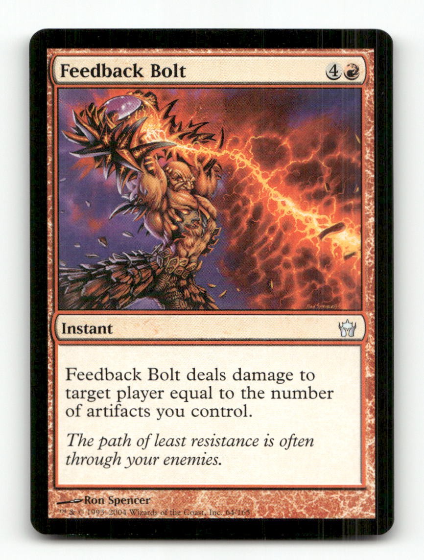 Feedback Bolt 64 Uncommon Fifth Dawn Magic: The Gathering Near Mint