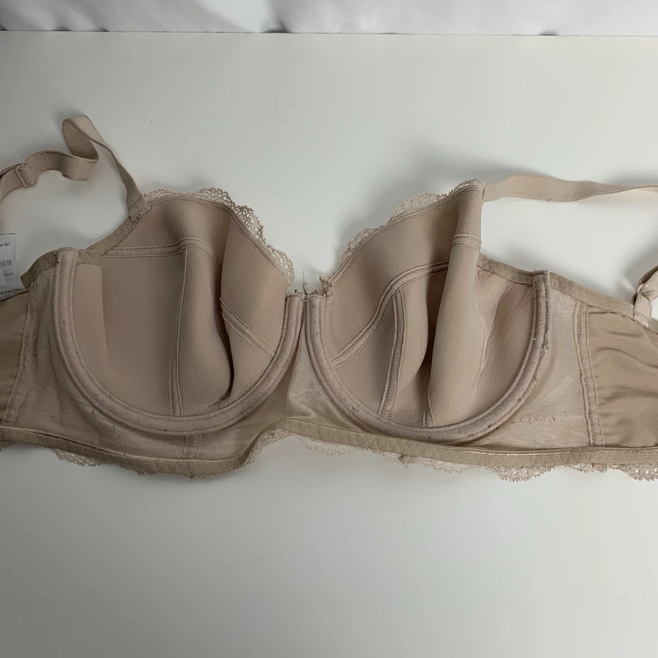 Freya Offbeat Lace Bra US 28 I Underwire UK 28 G Beige Lace Pre Owned Women - Image 4 of 4