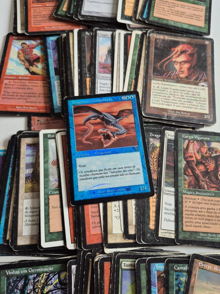 Lot De 133 Cartes Anciennes Magic - Portugais - Différentes Séries - Photo 1/4