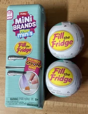 Mini Brands Minis Fill the Fridge Light Up REFRIGERATOR Playset + 2 Blind Balls