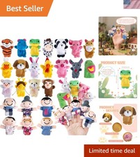 24 Pcs Finger Puppets Set,Soft Plush Finger Puppet Toys for Kids,Storytime Le...