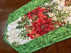 Handcrafted - Quilted Table Runner -NEW Christmas 2026 Poinsettias and Floral — photo 5