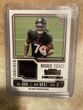 2023 Panini Contenders - Rookie Ticket Swatches #TS4 Bijan Robinson (MEM, RC)
