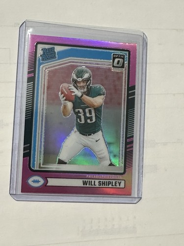 2024 Panini Donruss - Rated Rookie Will Shipley #312 Optic Preview Pink Prizm