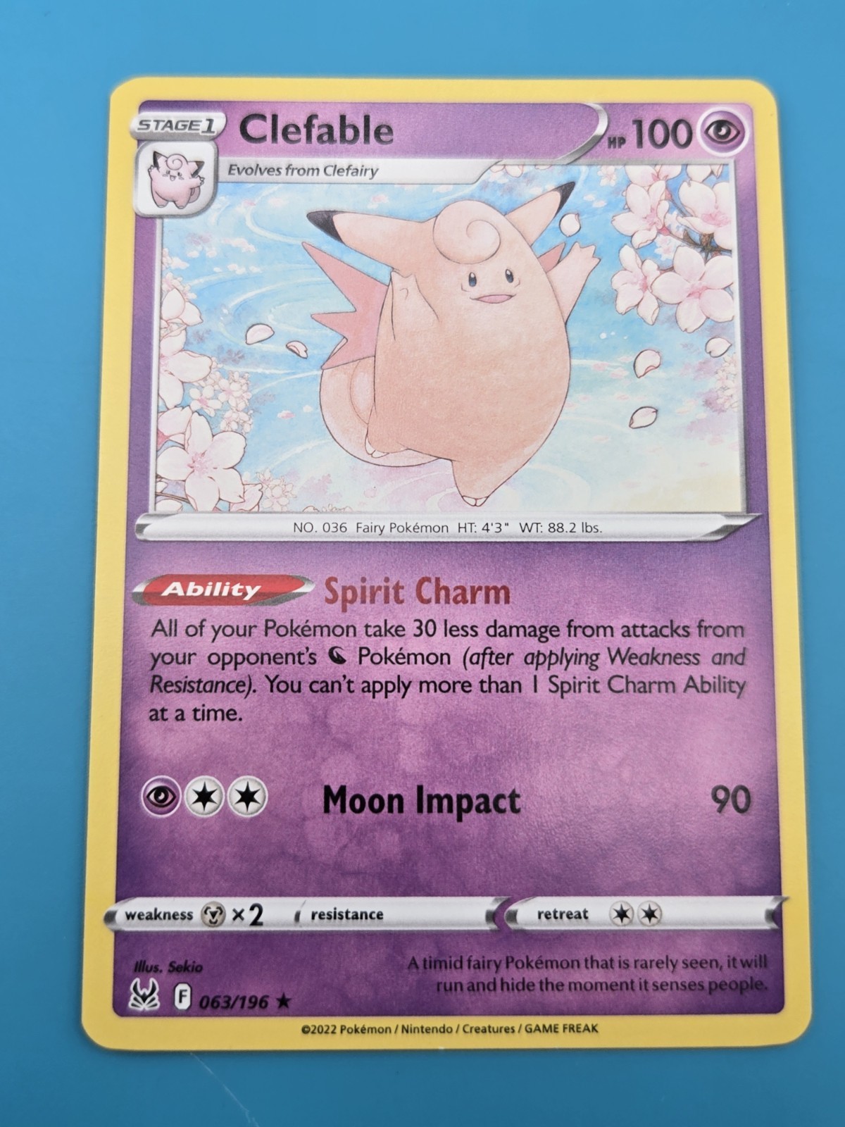 Clefable 063/196 Rare Non Holo Lost Origin Pokemon Card NM