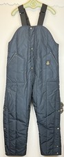 Vtg Refrigiwear Men  s Black Cold Weather Quilted Lined Bib Overalls 385 Sz XL