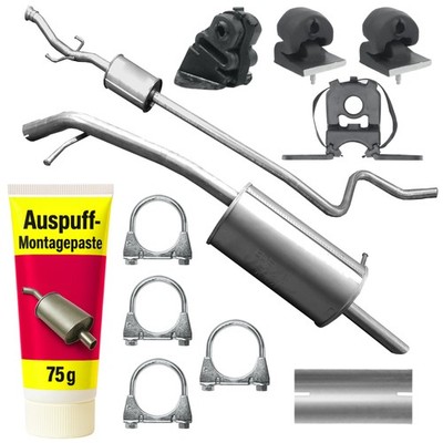 Edex Mitteltopf + Endtopf Auspuff für Citroen C-Elysee 2 II 1.6 VTI (ab 11/2012)