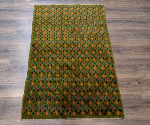 Afghan Balouch Rug 3x5, Multicolor, Hand Knotted, Wool