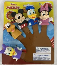 Disney Junior Mickey Mouse Clubhouse Bath Time Finger Puppets Set of 5 New (7)