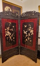 Antique Oriental Screen Room Divider.