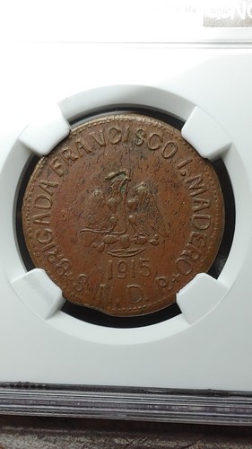 1915 Puebla Chiconcuautla Messico largo SNDP NGC MS62 BN 5562 - Foto 3 di 4