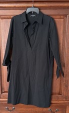 Lafayette 148 NY Collar Shirt Dress M Quiet Luxury Minimalist 3/4 Sleeve Pockets