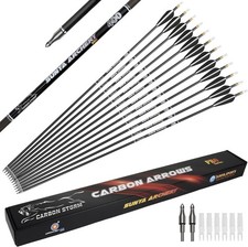 Sunya Frecce da Caccia Arco Compound e Arco ricurvo. Asta in Carbonio da 30"