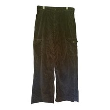 American Eagle women's sz 14 Super high rise Baggy wide leg corduroy cargo pants