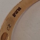 10K Yellow Gold CZ marked PJM 7 Row Stair Step Sz 8 Ring 4.32g — photo 7